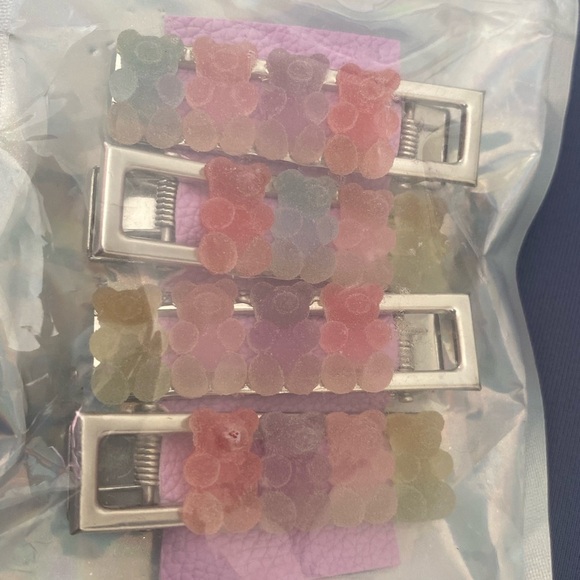 Colorful gummy bears clips set of 4 - Picture 4 of 4